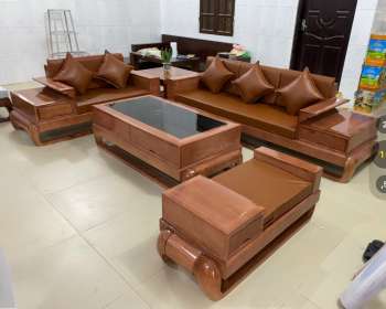 SOFA 2 VĂNG ĐÙI GÀ GỖ HƯƠNG ĐÁ_HT001